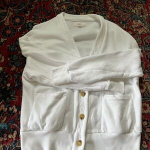 XiRENA White Benny cardigan sweatshirt